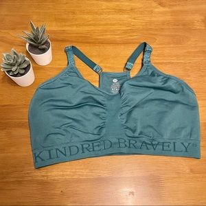 Kindred Bravely Sublime Nursing/Pumping Racerback Bra in Teal XL Busty
